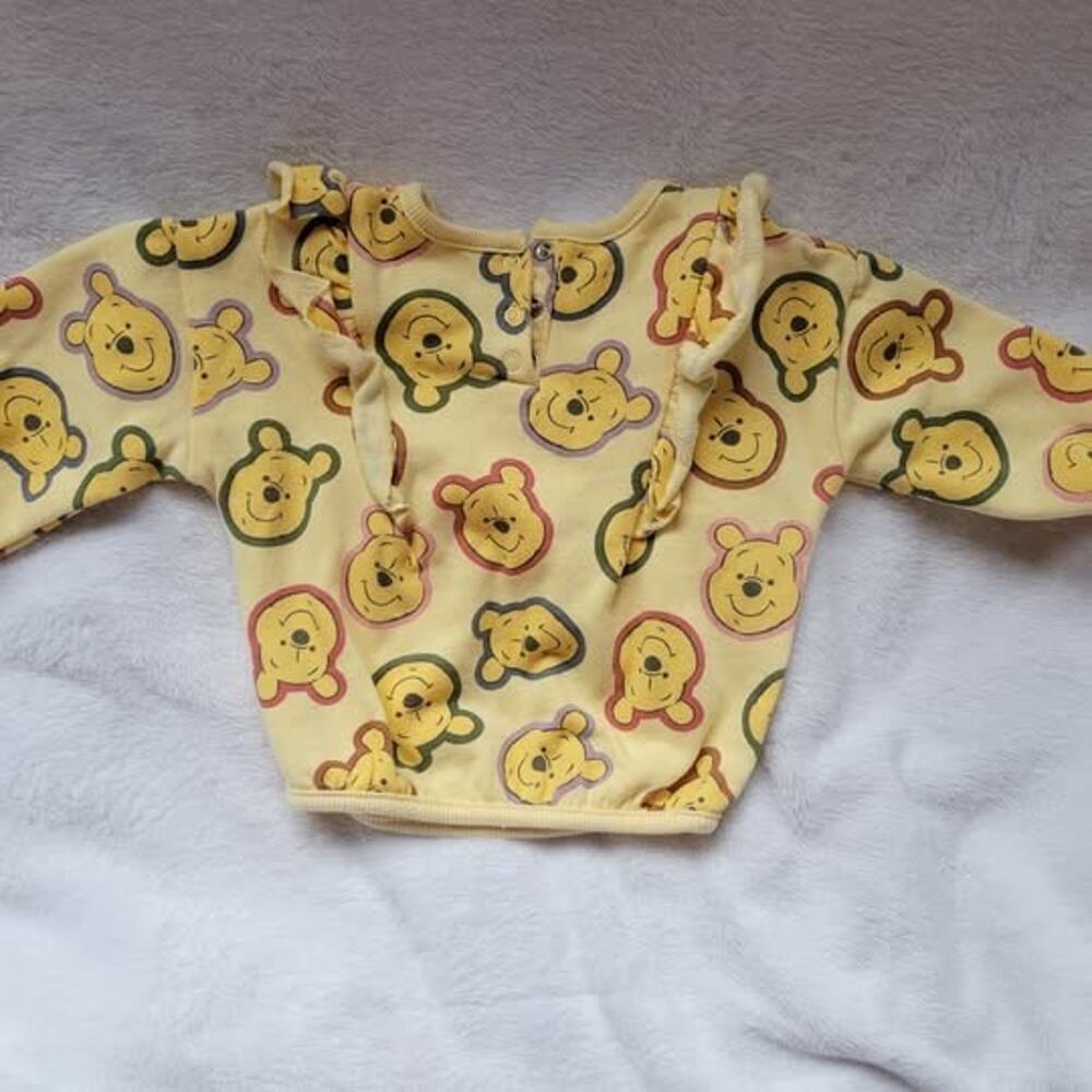 Winnie the Pooh Sweater Pants Baby Girl 6 Months Yellow Headband 3PC - Picture 7 of 9